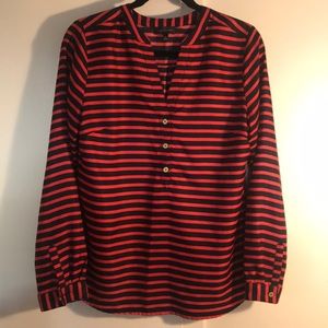 Red & Blue striped blouse